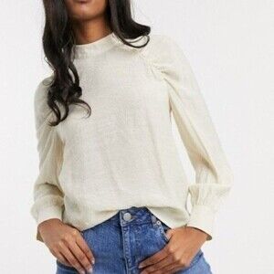 VERO MODA Blouse Rushed Volume Sleeves 